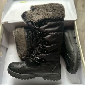 Aquatherm Canada Women's Black Winter Boots Waterproof